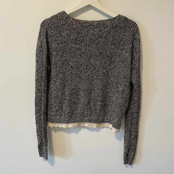 Urban Outfitters Grey Sweater Lace Trim - Picture 6 of 12